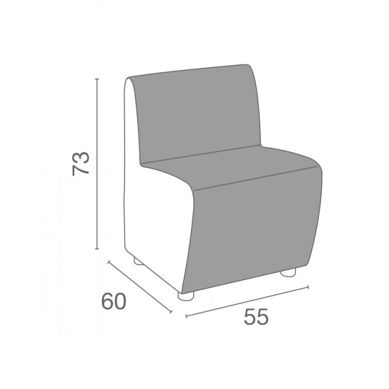Кресло для зоны ожидания Luca Rossini Scala