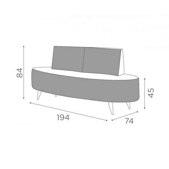 Диван для зоны ожидания Salon Ambience B Side