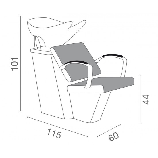 Juuksuri pesuvalamu Luca Rossini Riva