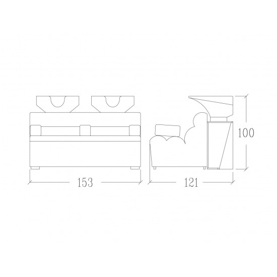 Kahekordne Juuksuri pesuvalamu Vezzosi Napoleone