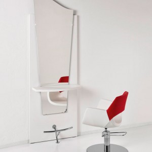 Juuksurisalongi peegel Luca Rossini Venezia valge LED