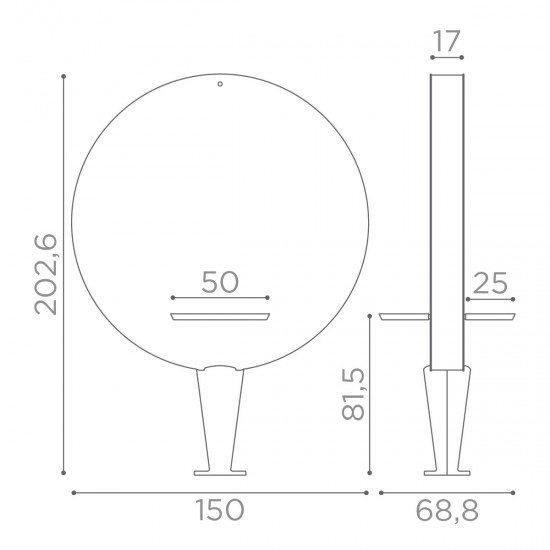 Зеркало парикмахерское двустороннее Salon Ambience Mercury