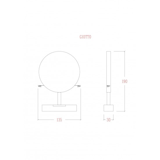 Salon station double mirror Vezzosi Giotto