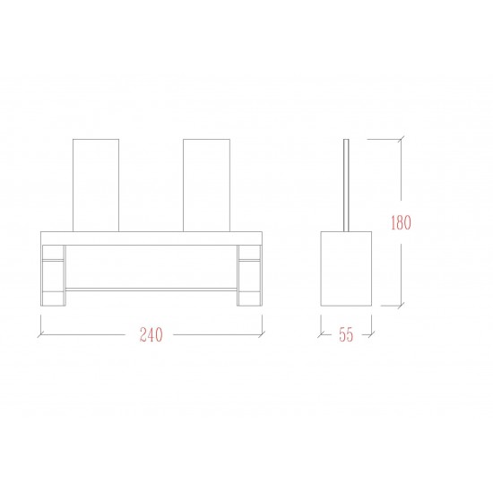 Kirpyklos veidrodis dvipusis Vezzosi Komodo 