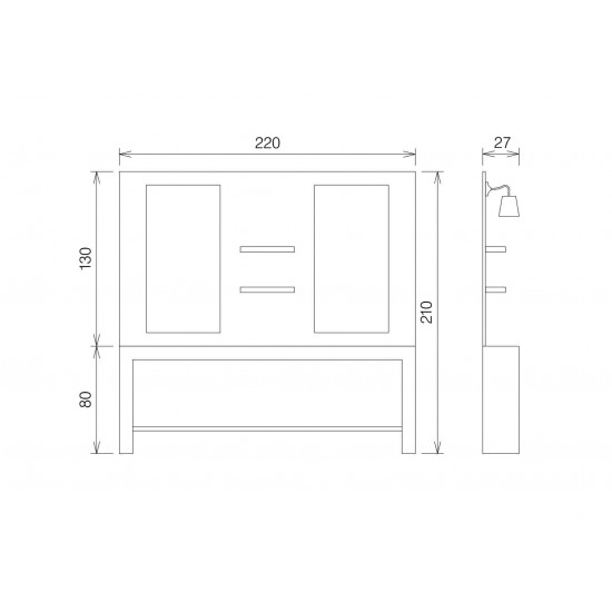 Frizieru spogulis Vezzosi Liberty - Divu darba vietu